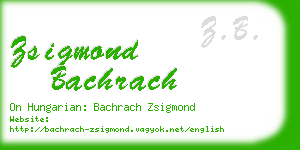 zsigmond bachrach business card